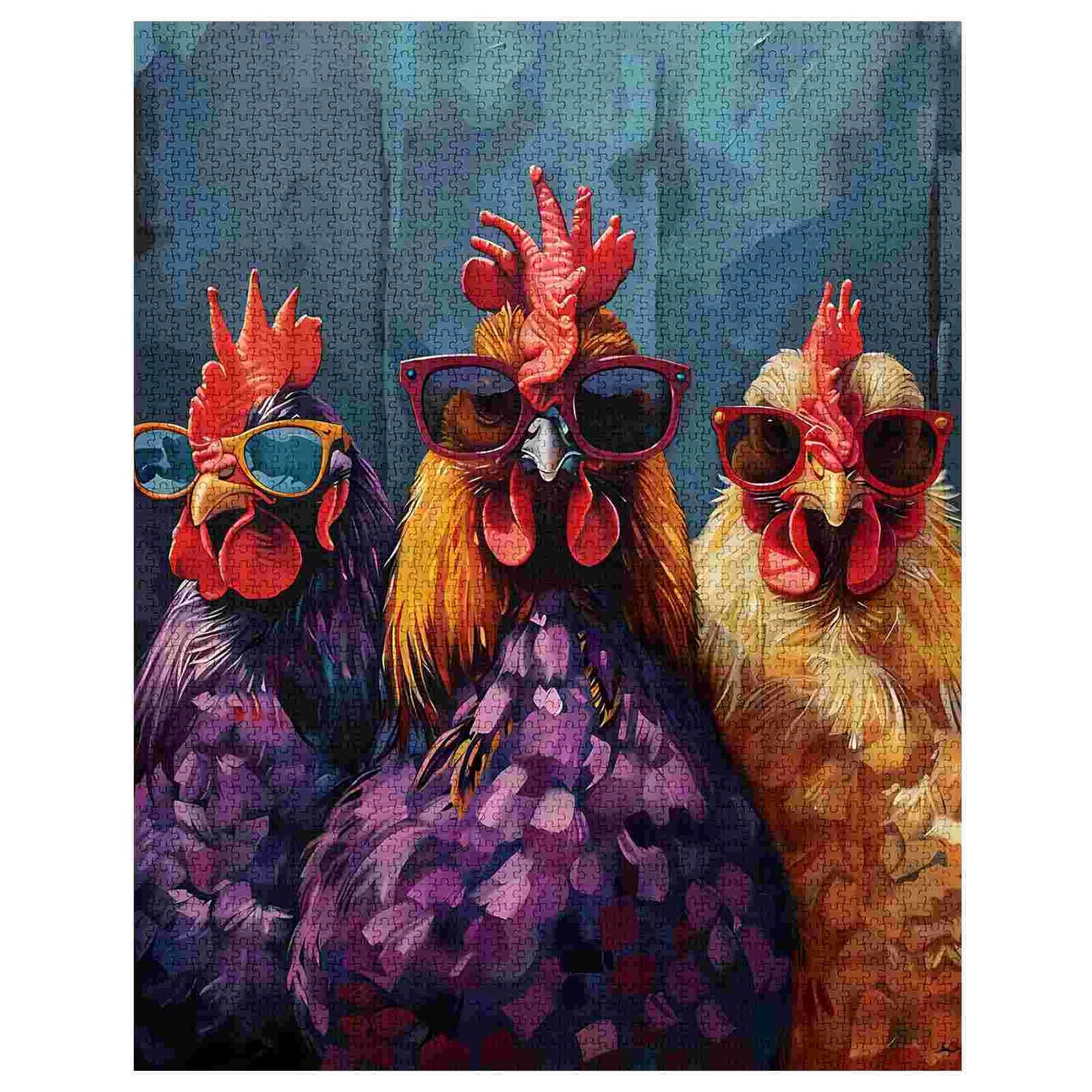 3 Cool Chickens Jigsaw Puzzles - Tucocoo