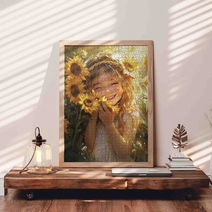 Sunflower Girl Jigsaw Puzzle