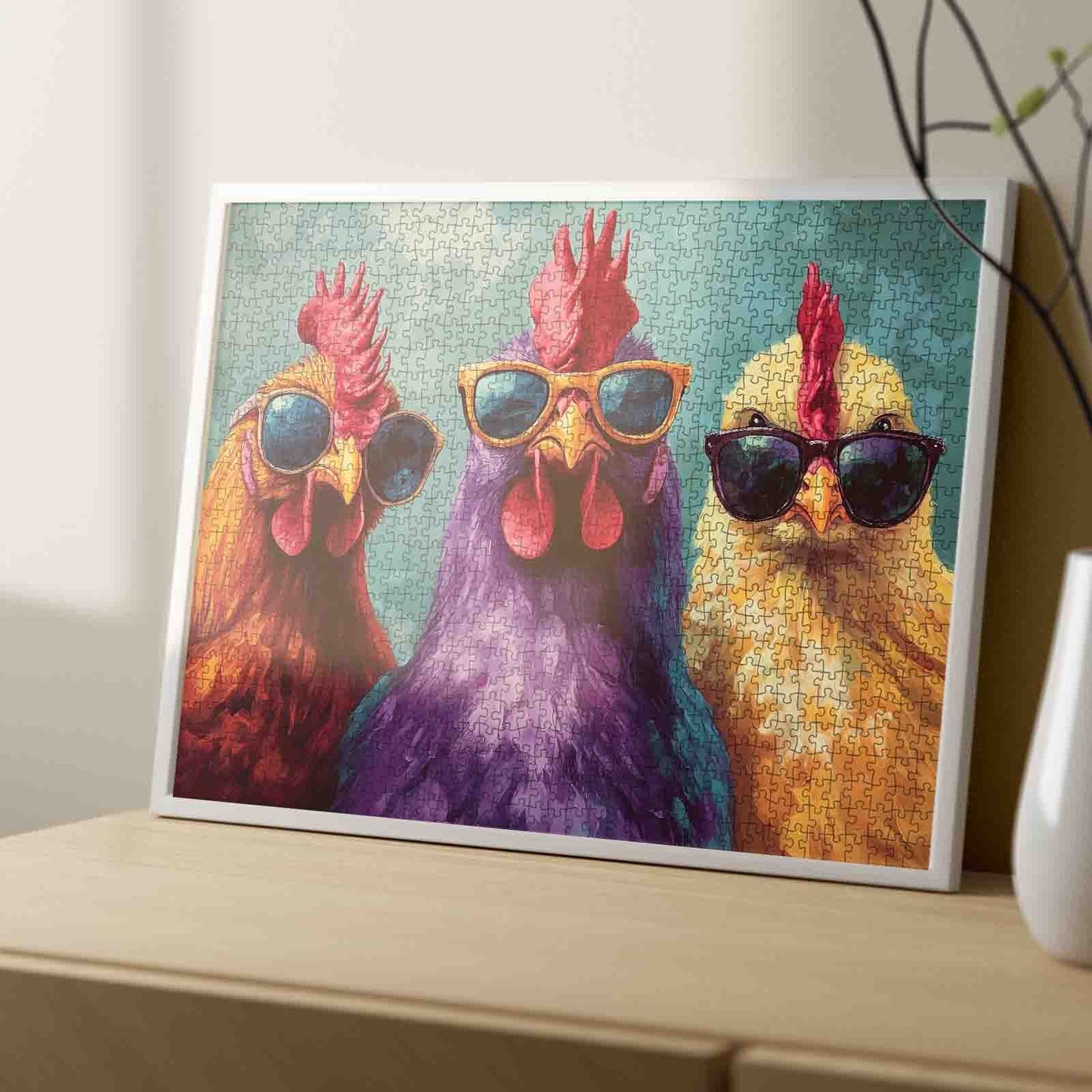 Rustic Chickens Jigsaw Puzzle