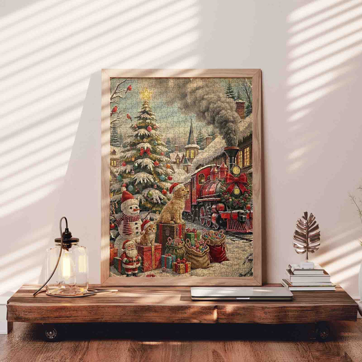 Christmas Train Village Celebration Jigsaw Puzzle