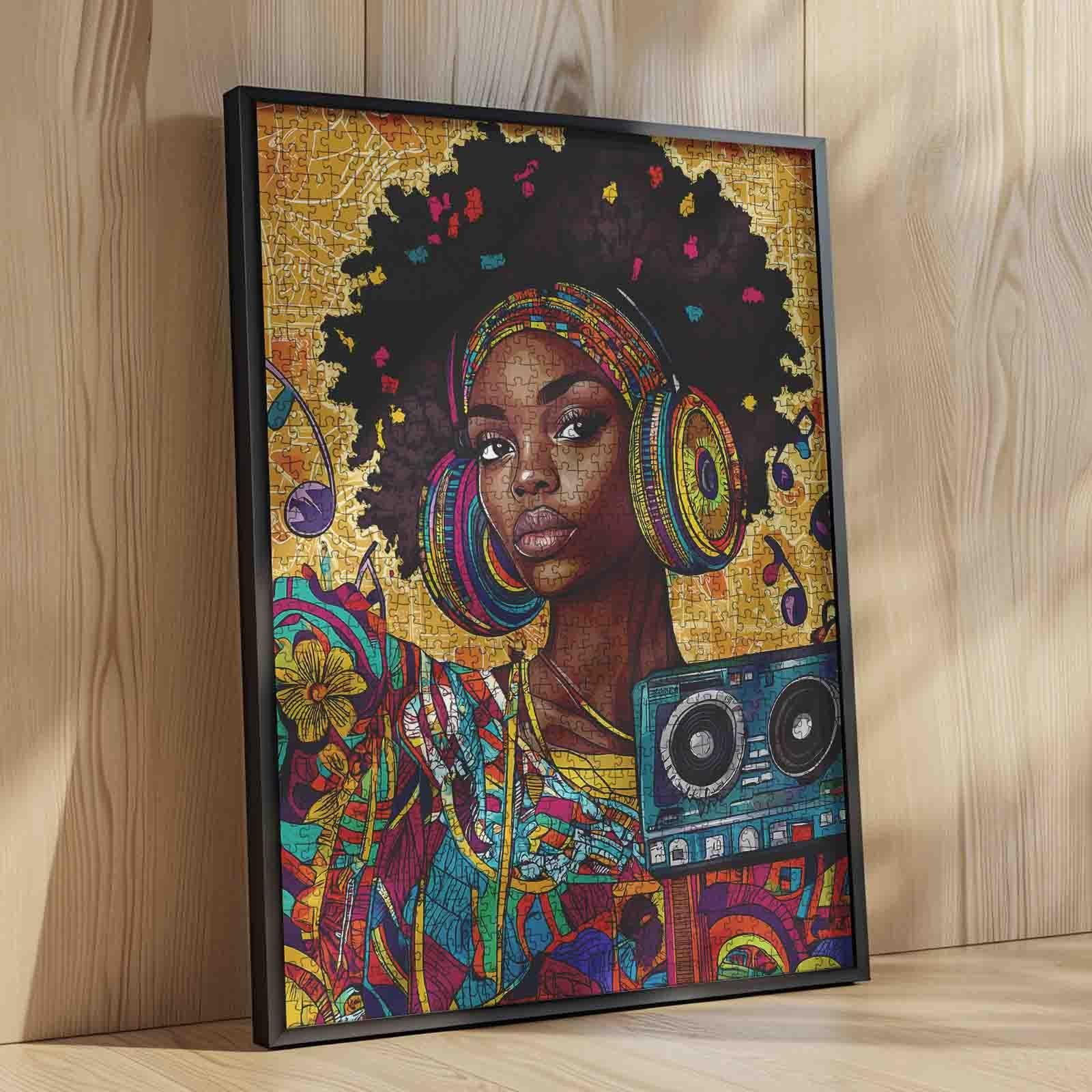 Rock and Roll Girl Jigsaw Puzzle