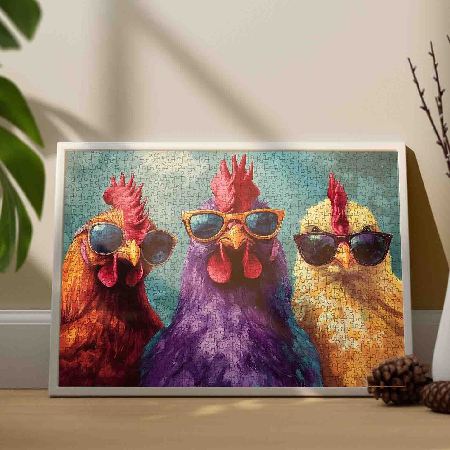 Rustic Chickens Jigsaw Puzzle