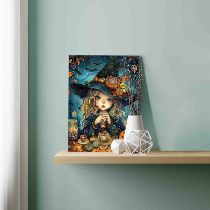 Adorable Witch Moonlight Forest Paint by Numbers