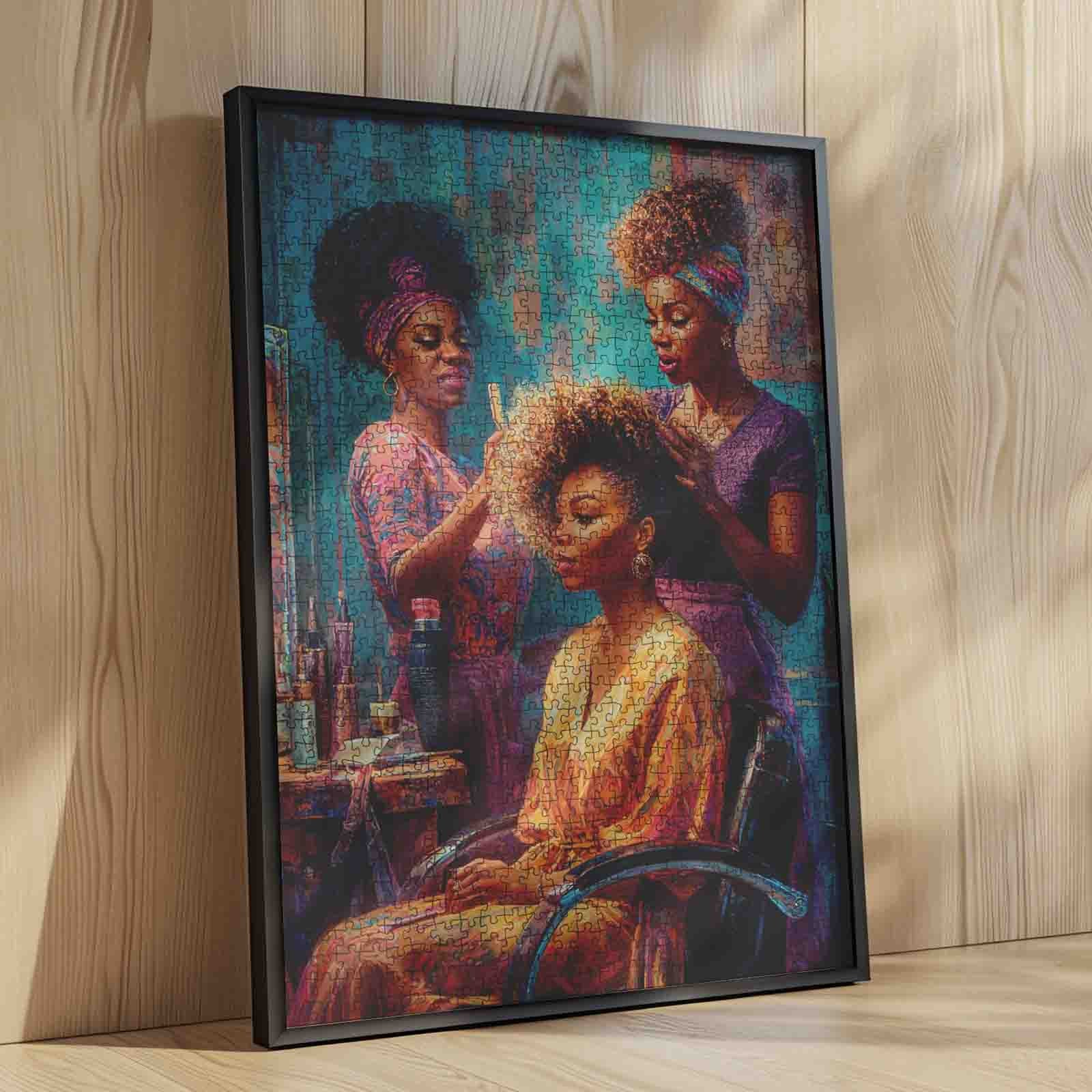African American Women Hair Salon Jigsaw Puzzle