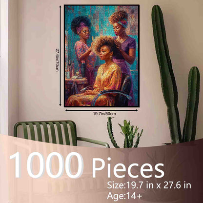 African American Women Hair Salon Jigsaw Puzzle