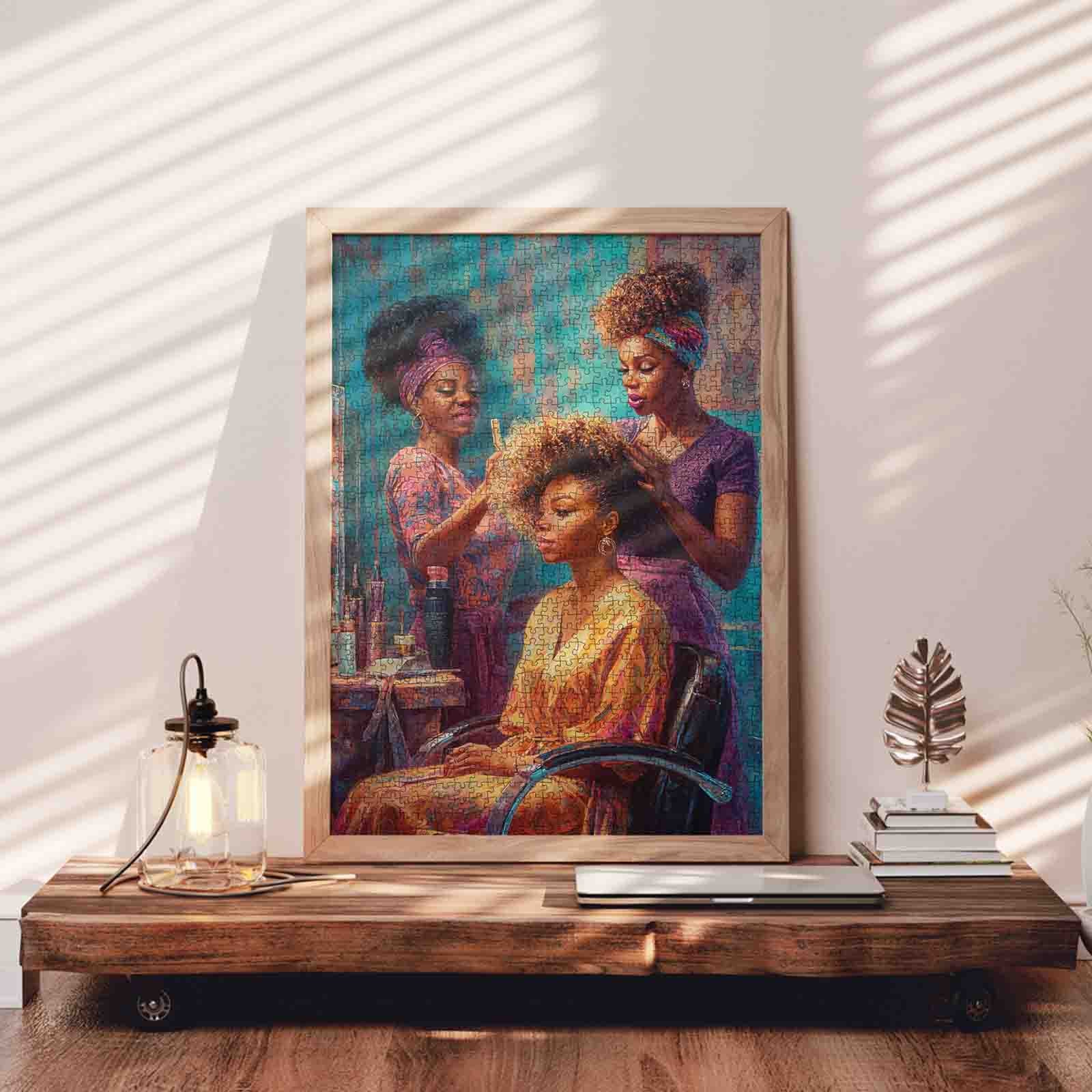 African American Women Hair Salon Jigsaw Puzzle