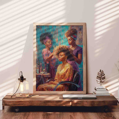 African American Women Hair Salon Jigsaw Puzzle