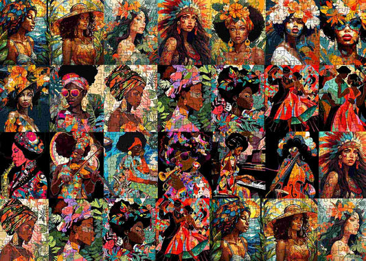 African Beauty Portraits Jigsaw Puzzle