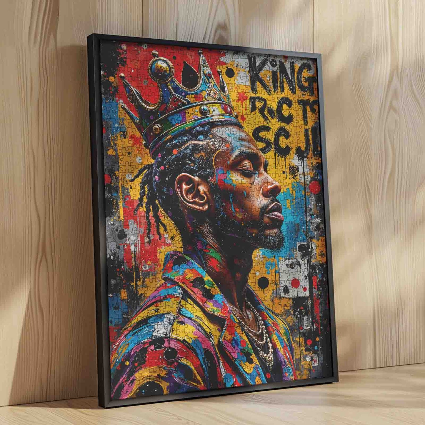 African King Graffiti Street Art Jigsaw Puzzle