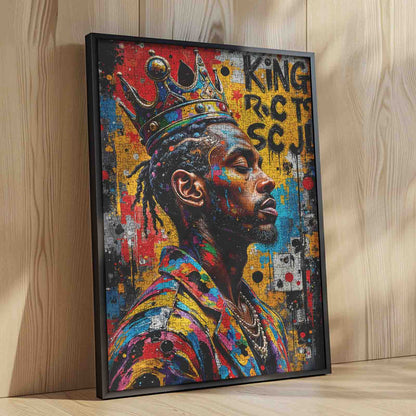 African King Graffiti Street Art Jigsaw Puzzle