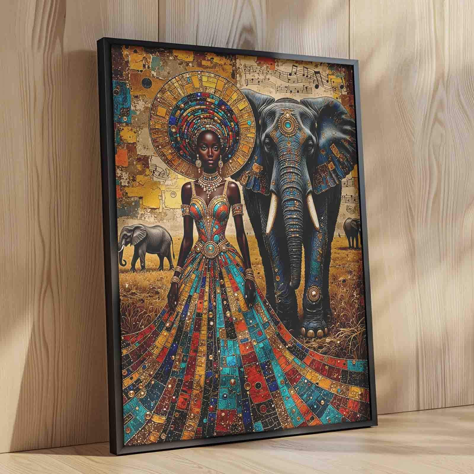 African Queen and Sacred Elephant Jigsaw Puzzle – Tucocoo