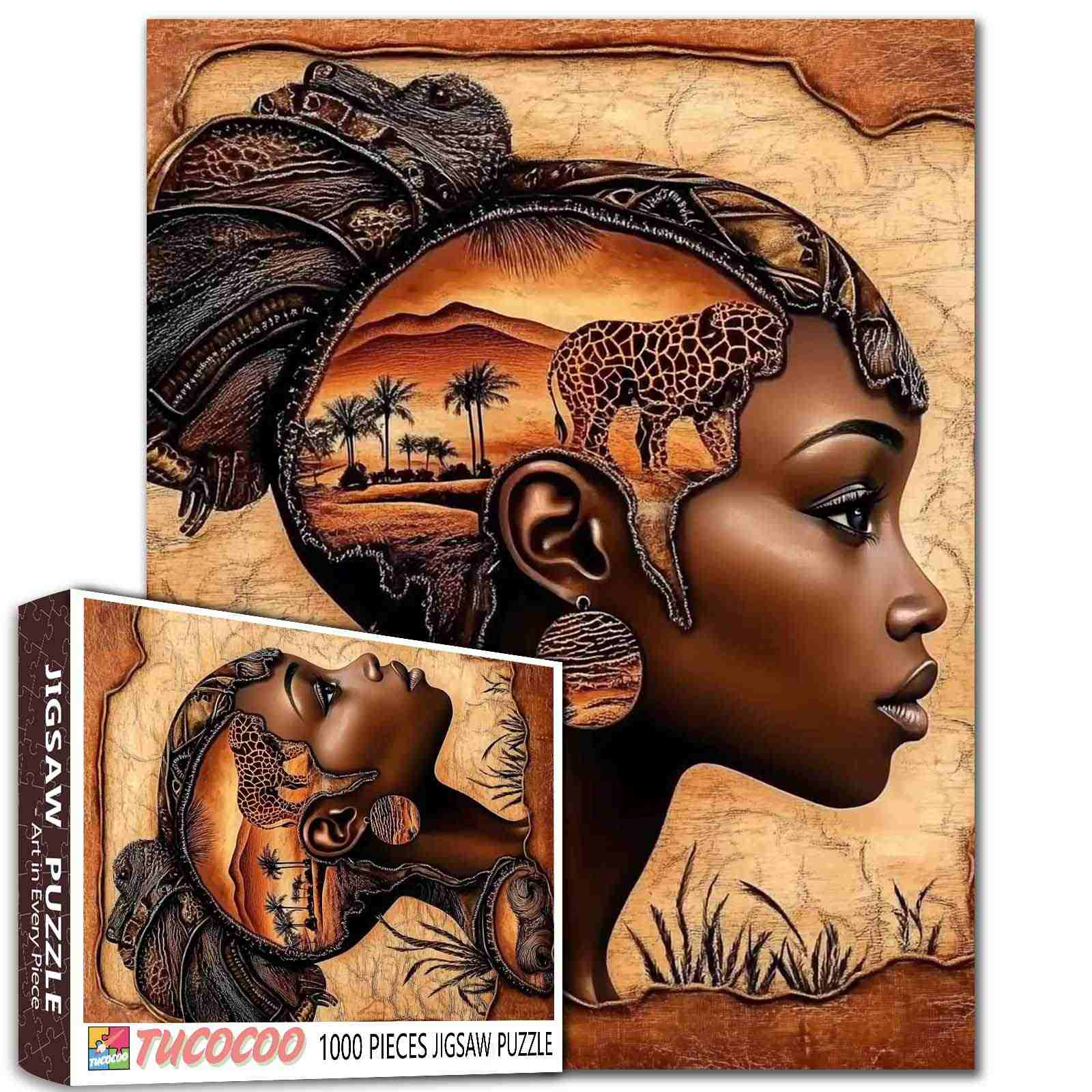 African Spirit Profile Jigsaw Puzzle