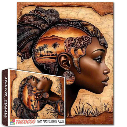 African Spirit Profile Jigsaw Puzzle
