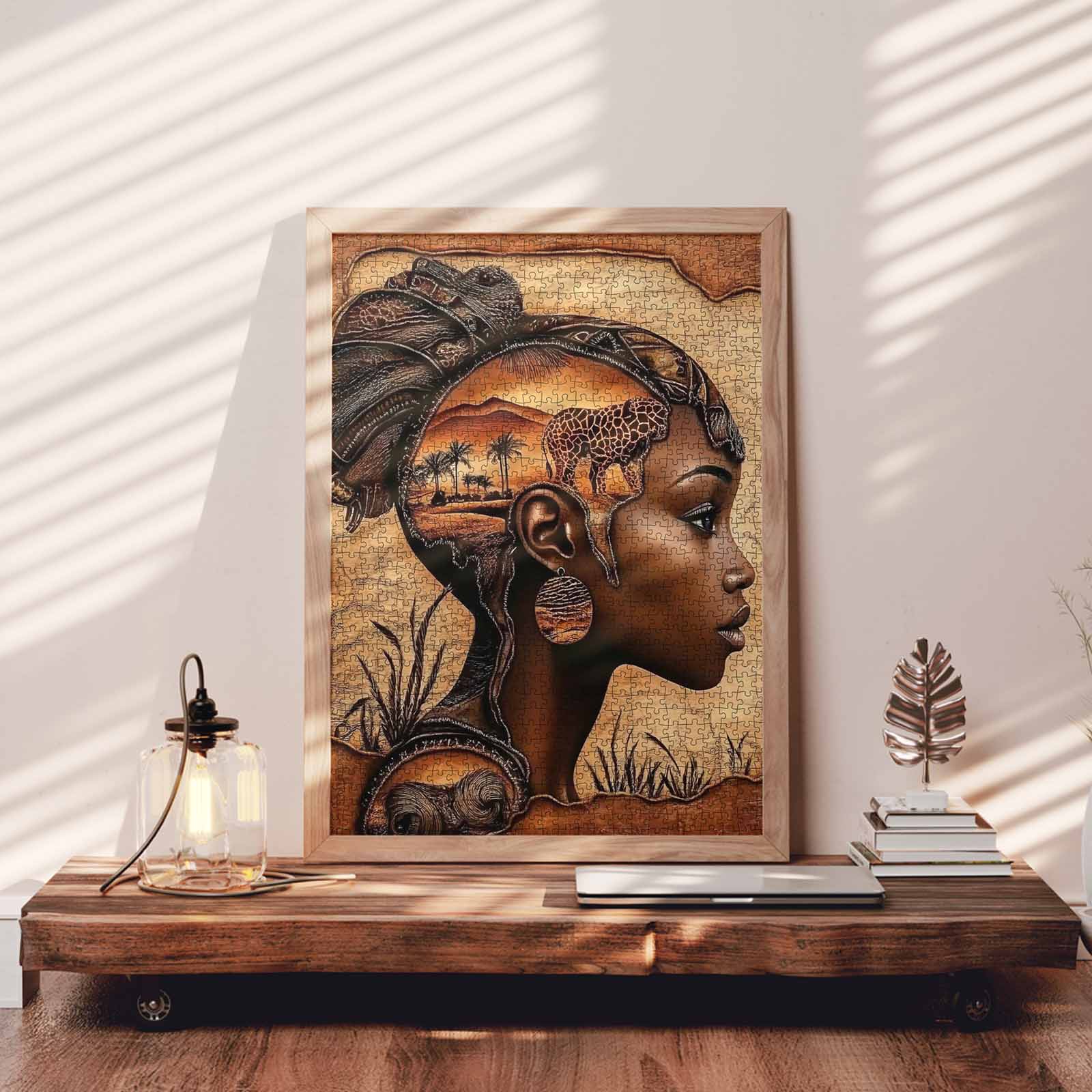 African Spirit Profile Jigsaw Puzzle