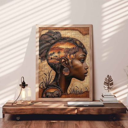 African Spirit Profile Jigsaw Puzzle