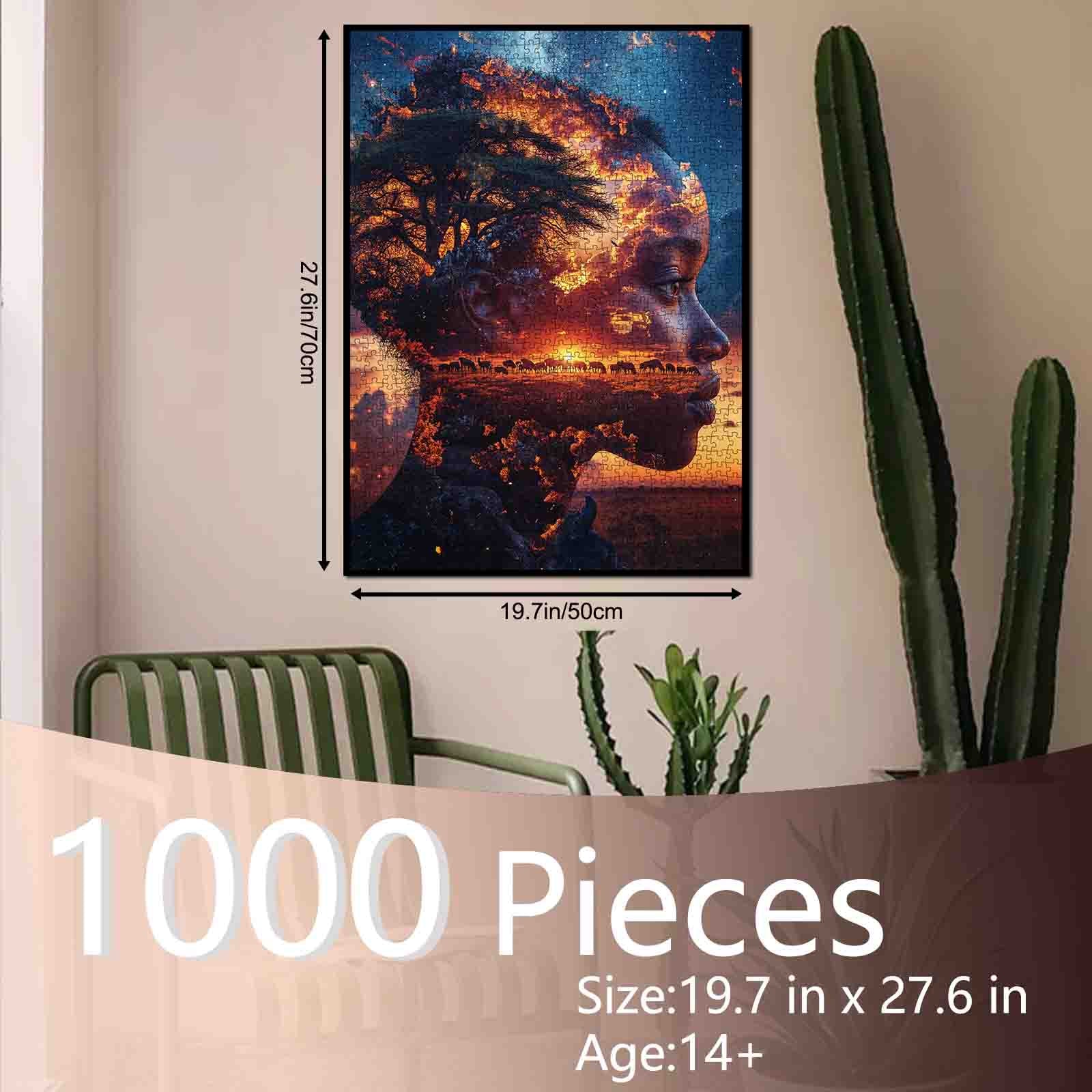 African Sunset Spirit Jigsaw Puzzle