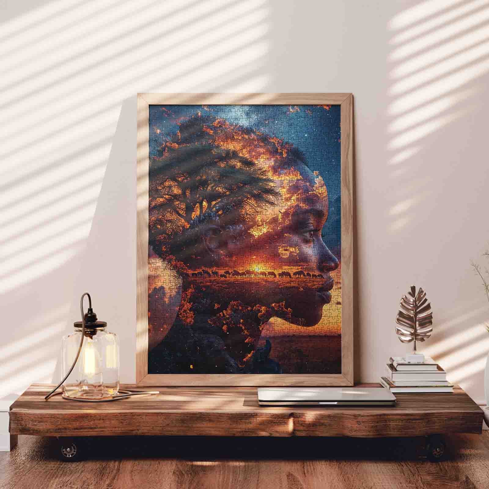 African Sunset Spirit Jigsaw Puzzle