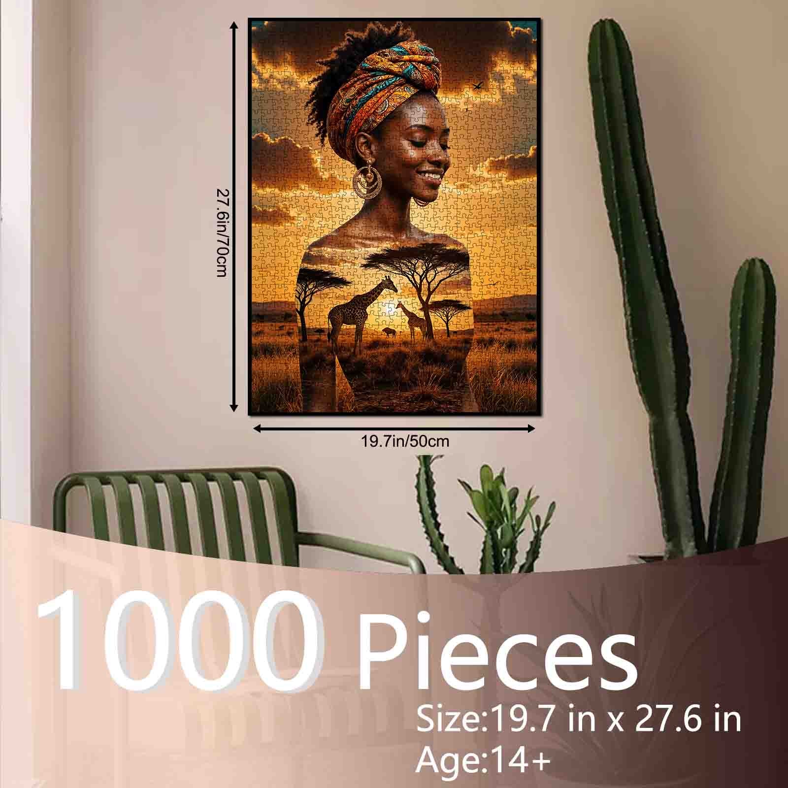 African Sunset Spirit Landscape Jigsaw Puzzle