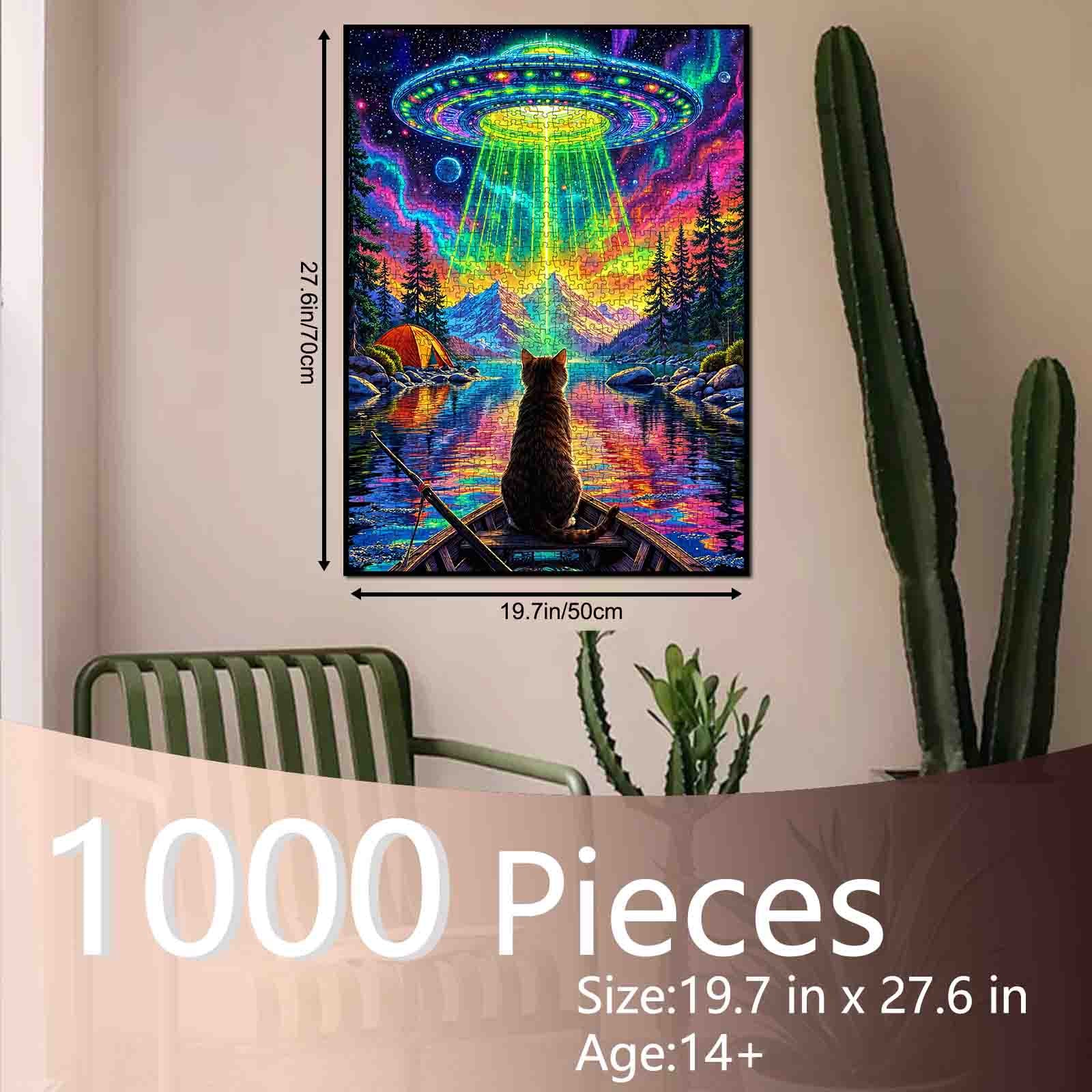 Alien Light Over Mountain Lake Jigsaw Puzzle – Tucocoo