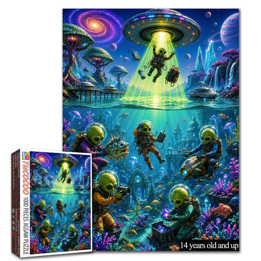 Alien Underwater Crystal Hunt Jigsaw Puzzle