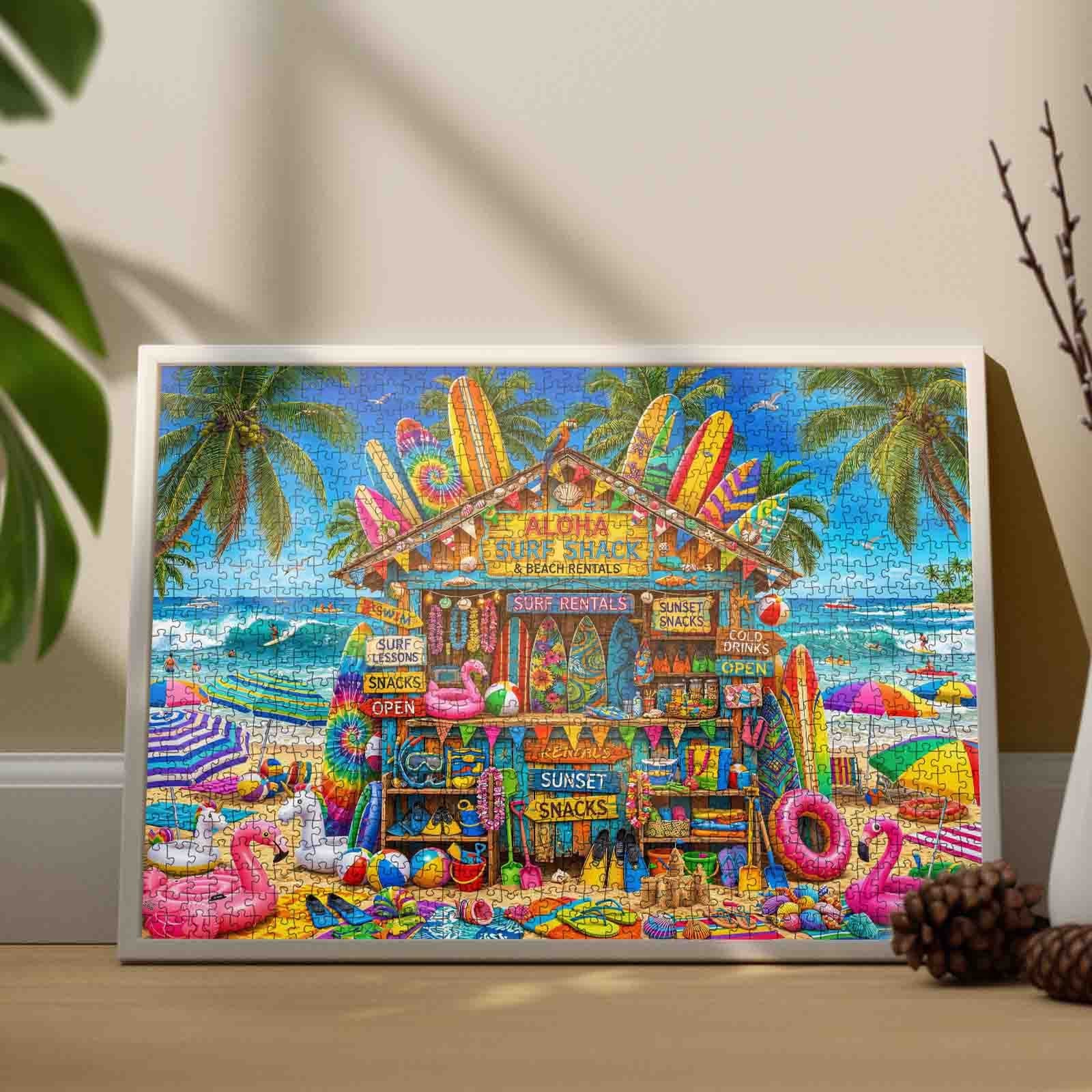 Aloha Surf Shack Colorful Beach Market Jigsaw Puzzle – Tucocoo
