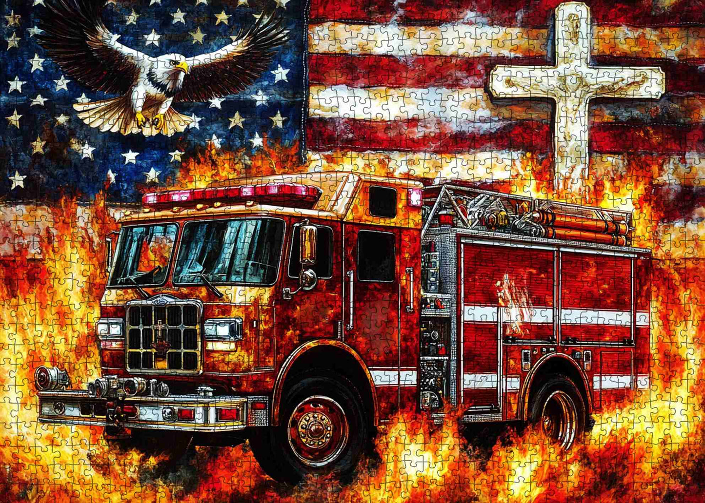 American Firefighter Spirit Jigsaw Puzzle