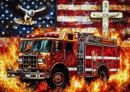 American Firefighter Spirit Jigsaw Puzzle