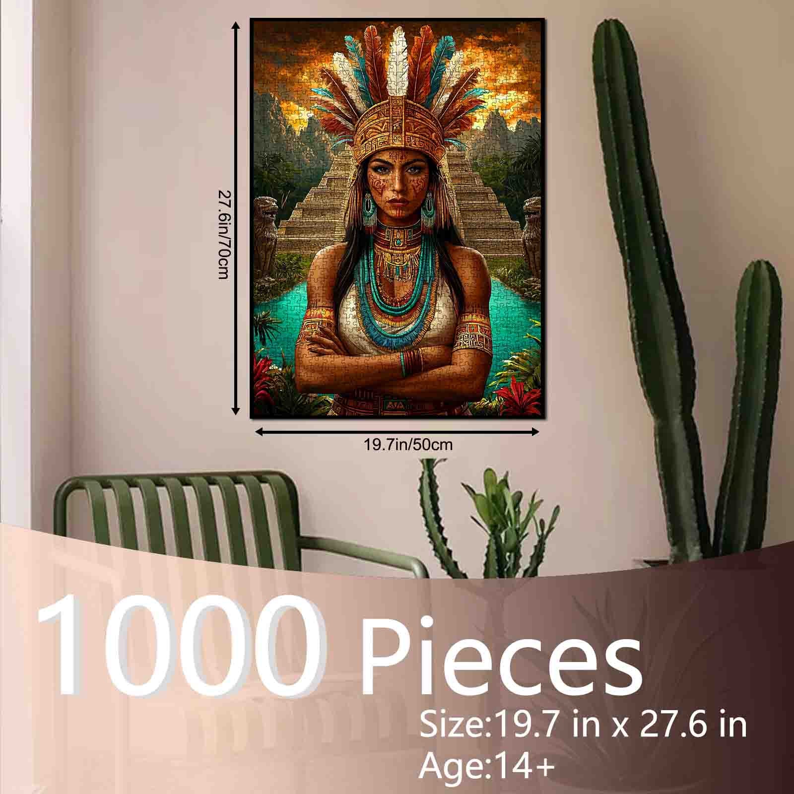Ancient Tribal Queen Temple Guardian Jigsaw Puzzle