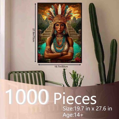Ancient Tribal Queen Temple Guardian Jigsaw Puzzle