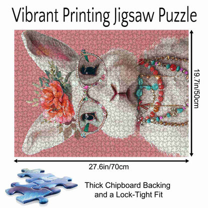 Floral Bunny Jigsaw Puzzle