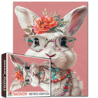 Floral Bunny Jigsaw Puzzle