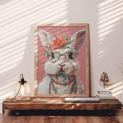 Floral Bunny Jigsaw Puzzle