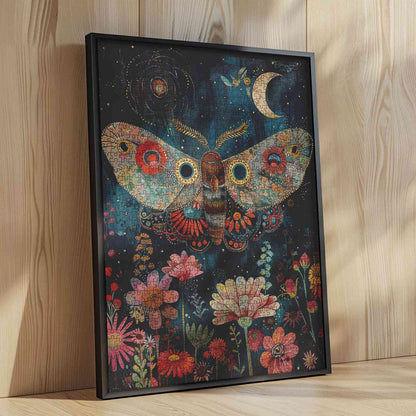 Moth and Flowers Jigsaw Puzzle