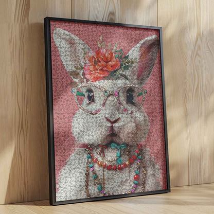 Floral Bunny Jigsaw Puzzle