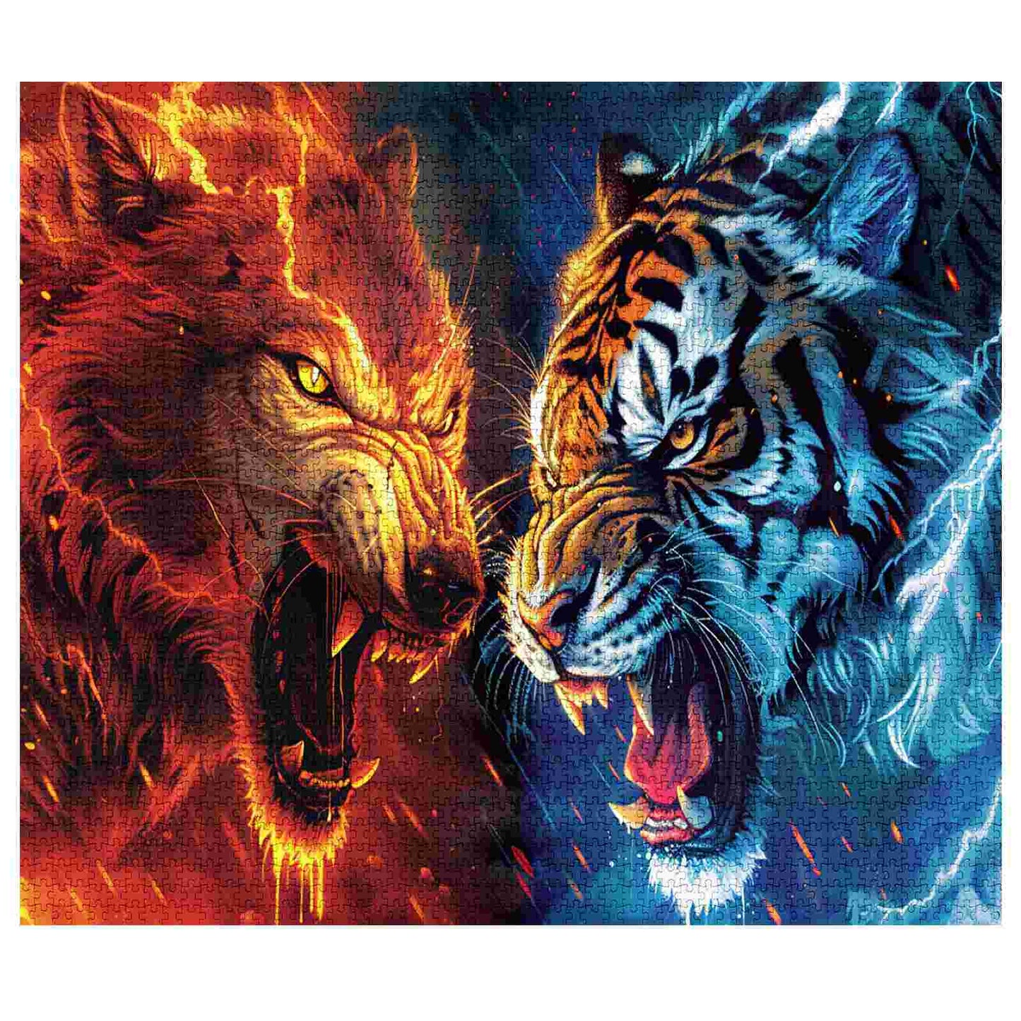 Puzzles Loup et Tigre de Feu et de Glace