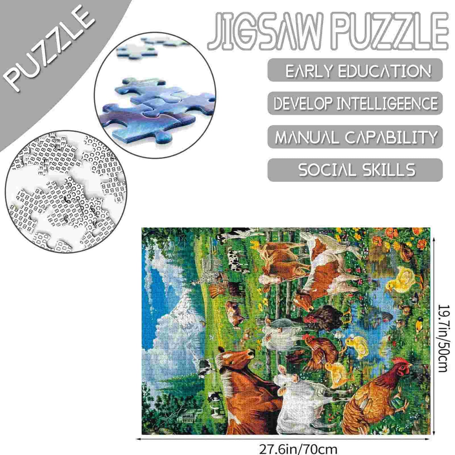 Puzzles d'animaux de la ferme