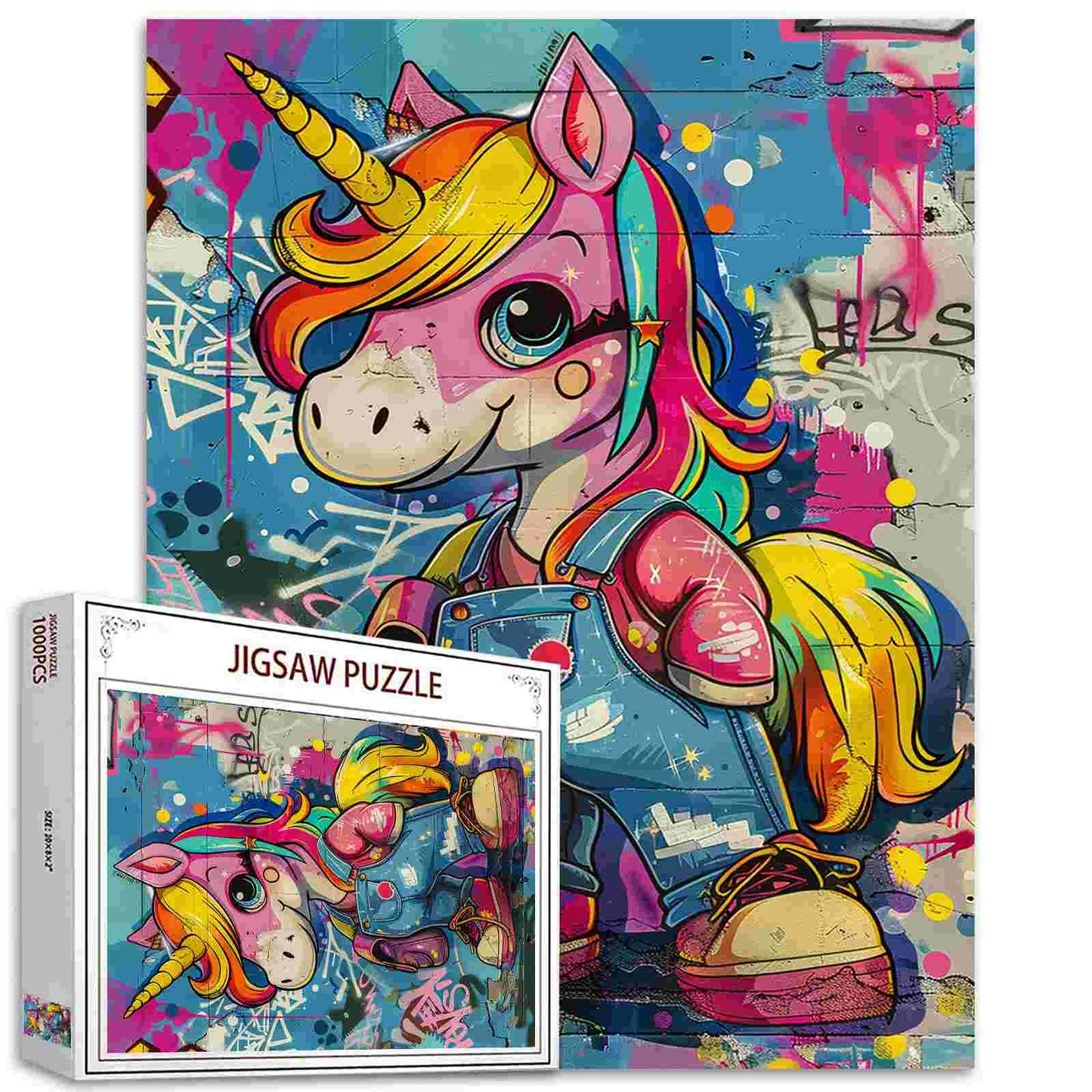 Colorful Unicorn Graffiti Jigsaw Puzzles