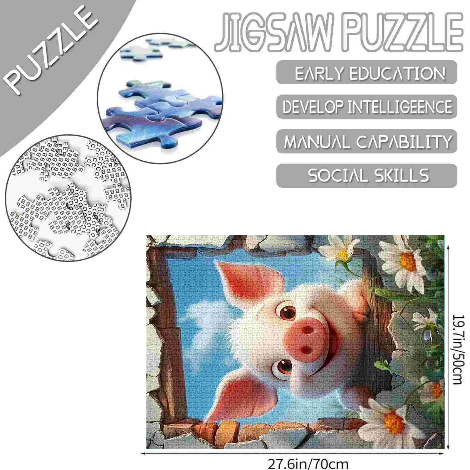 Cheerful Piglet Farm Jigsaw Puzzle