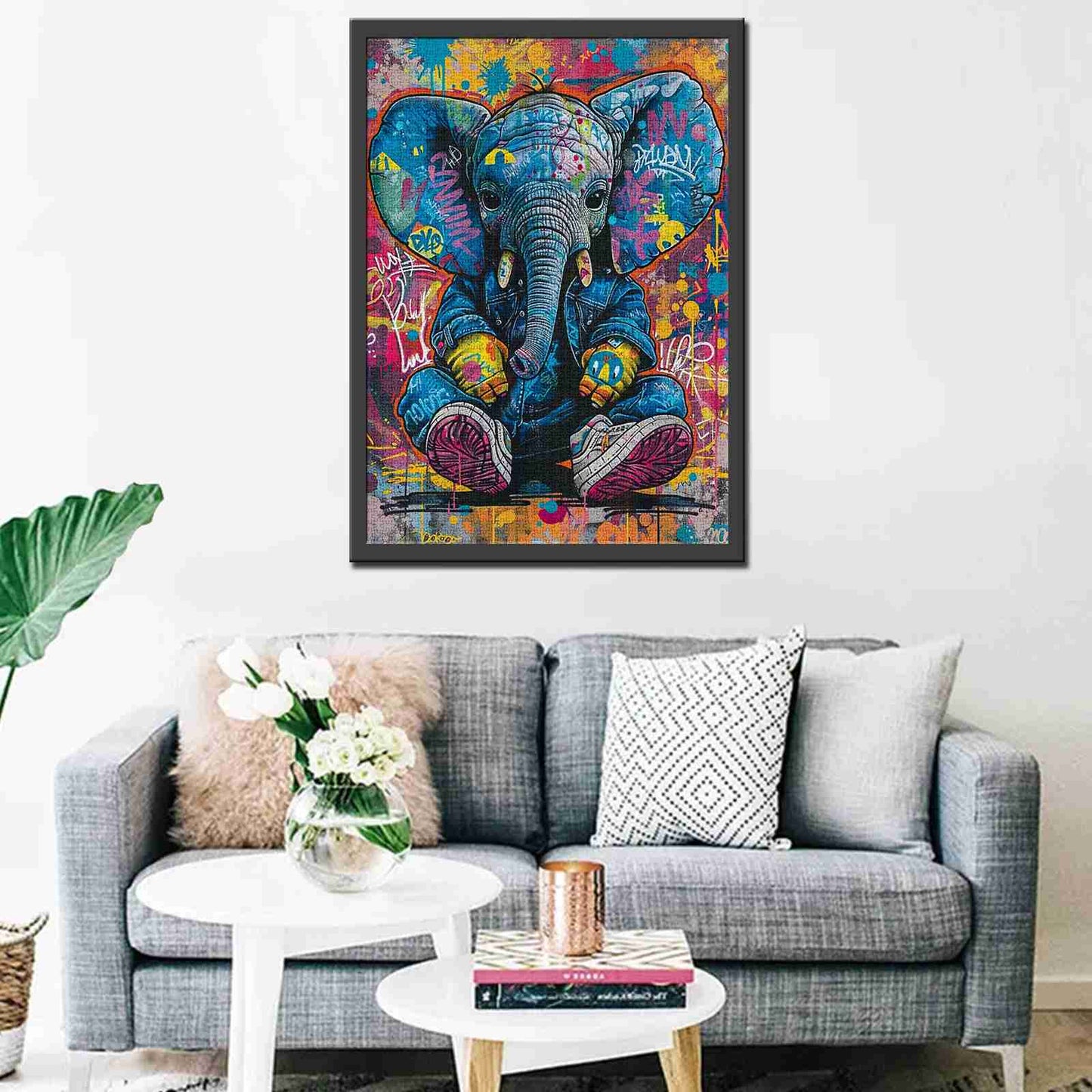 Colorful Graffiti Elephant Jigsaw Puzzles