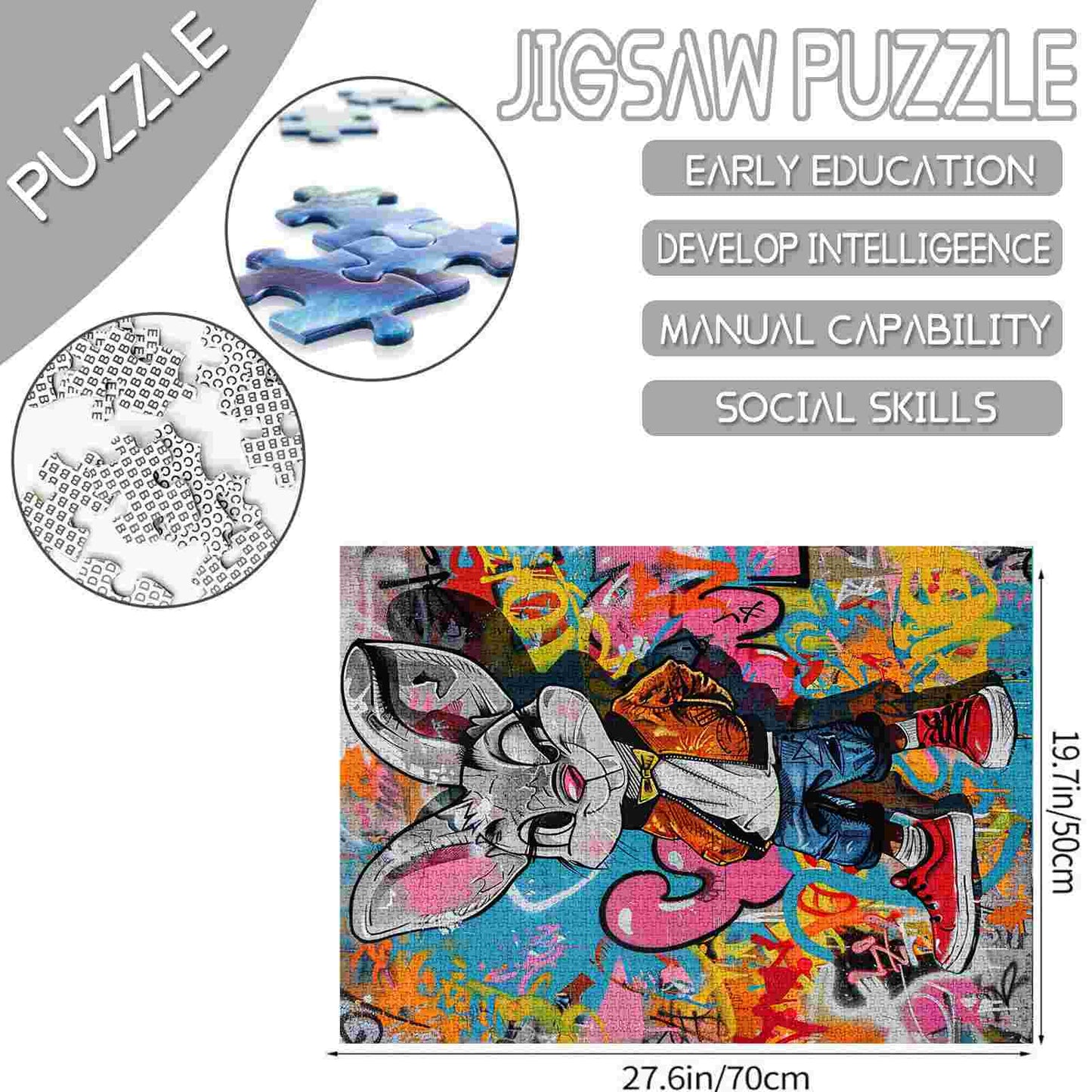 Cool Graffiti Bunny Jigsaw Puzzles