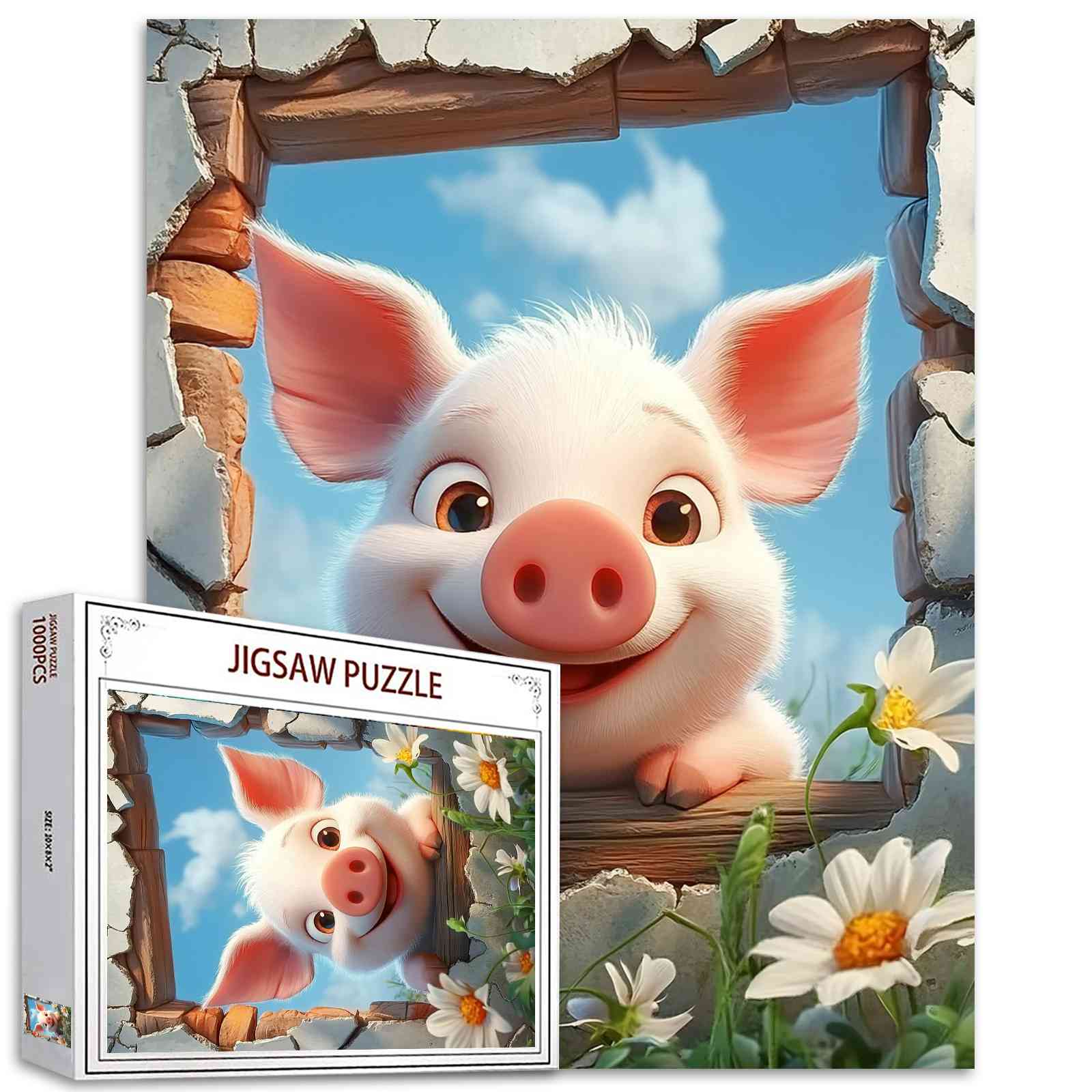 Cheerful Piglet Farm Jigsaw Puzzle