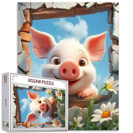 Cheerful Piglet Farm Jigsaw Puzzle