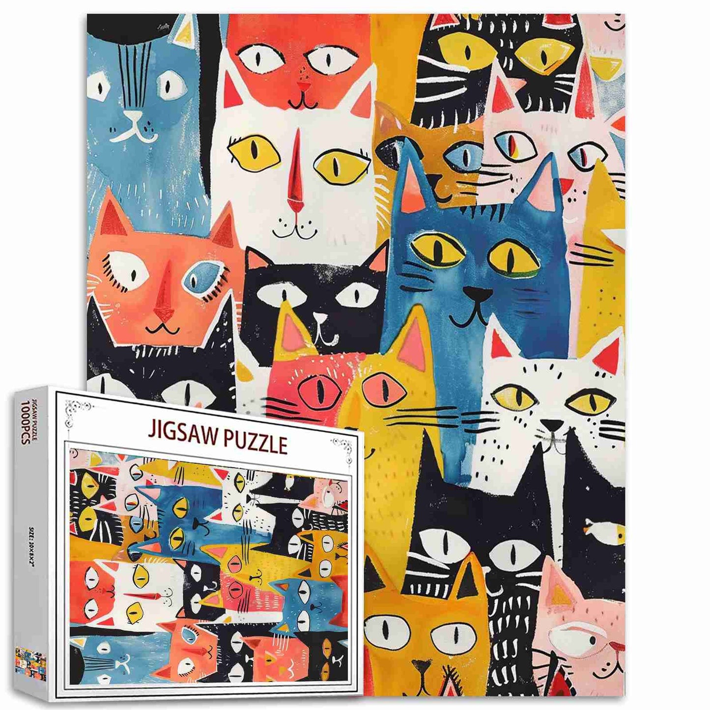 Puzzles de chats colorés