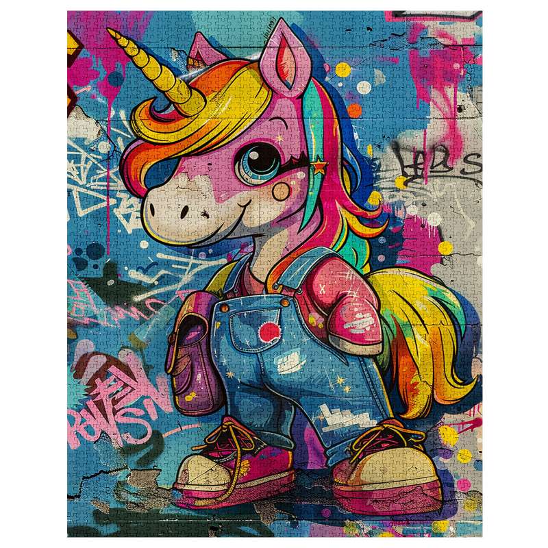 Colorful Unicorn Graffiti Jigsaw Puzzles