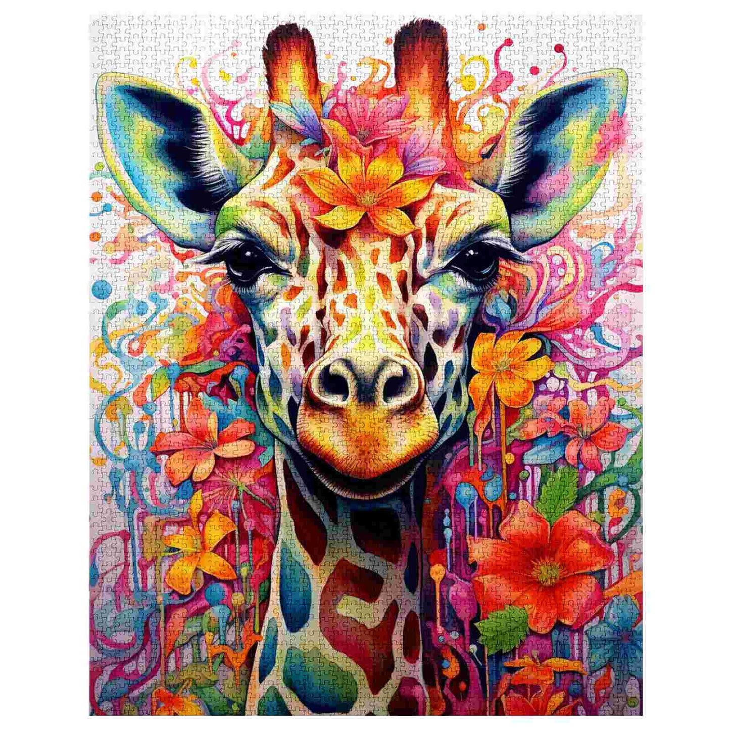 Puzzles d'animaux colorés représentant des girafes 