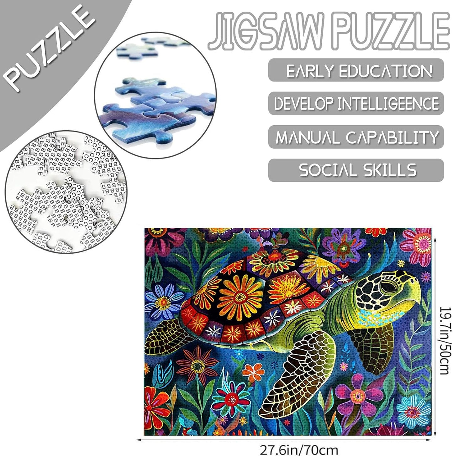 Puzzles sur le monde sous-marin des tortues de mer 