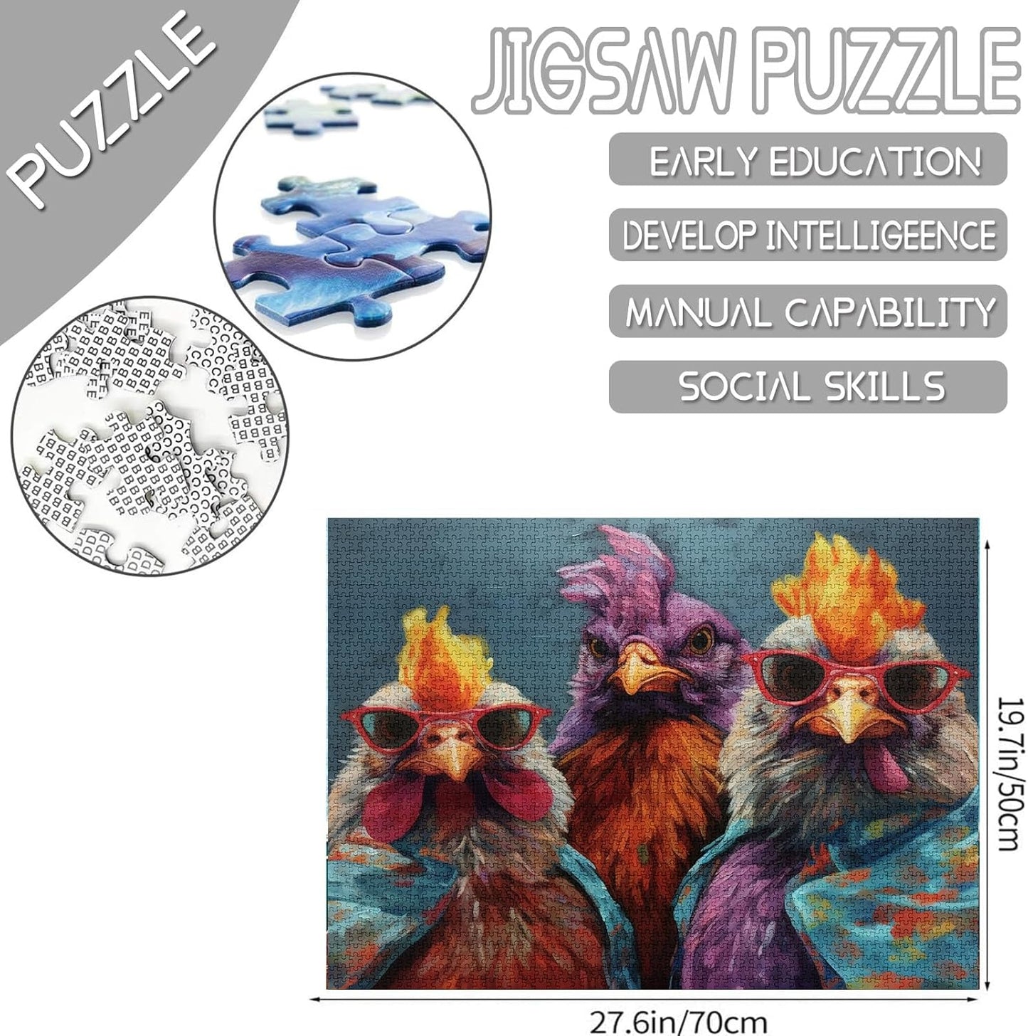 Rustic Chickens Jigsaw Puzzles