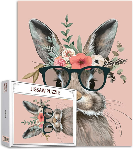 Cute Bunny with Sunglasses Jigsaw Puzzles