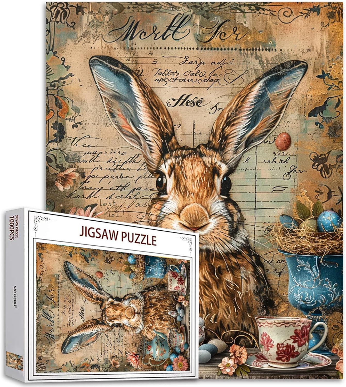 Puzzles de lapin brun vintage 