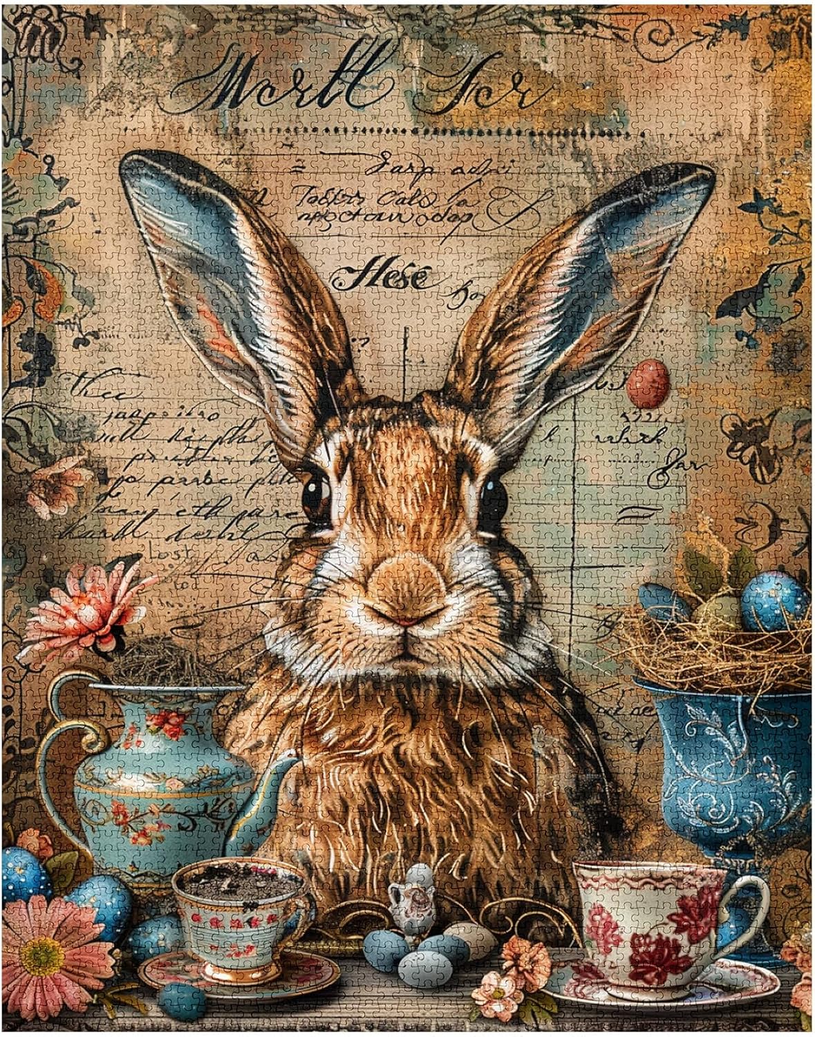 Puzzles de lapin brun vintage 